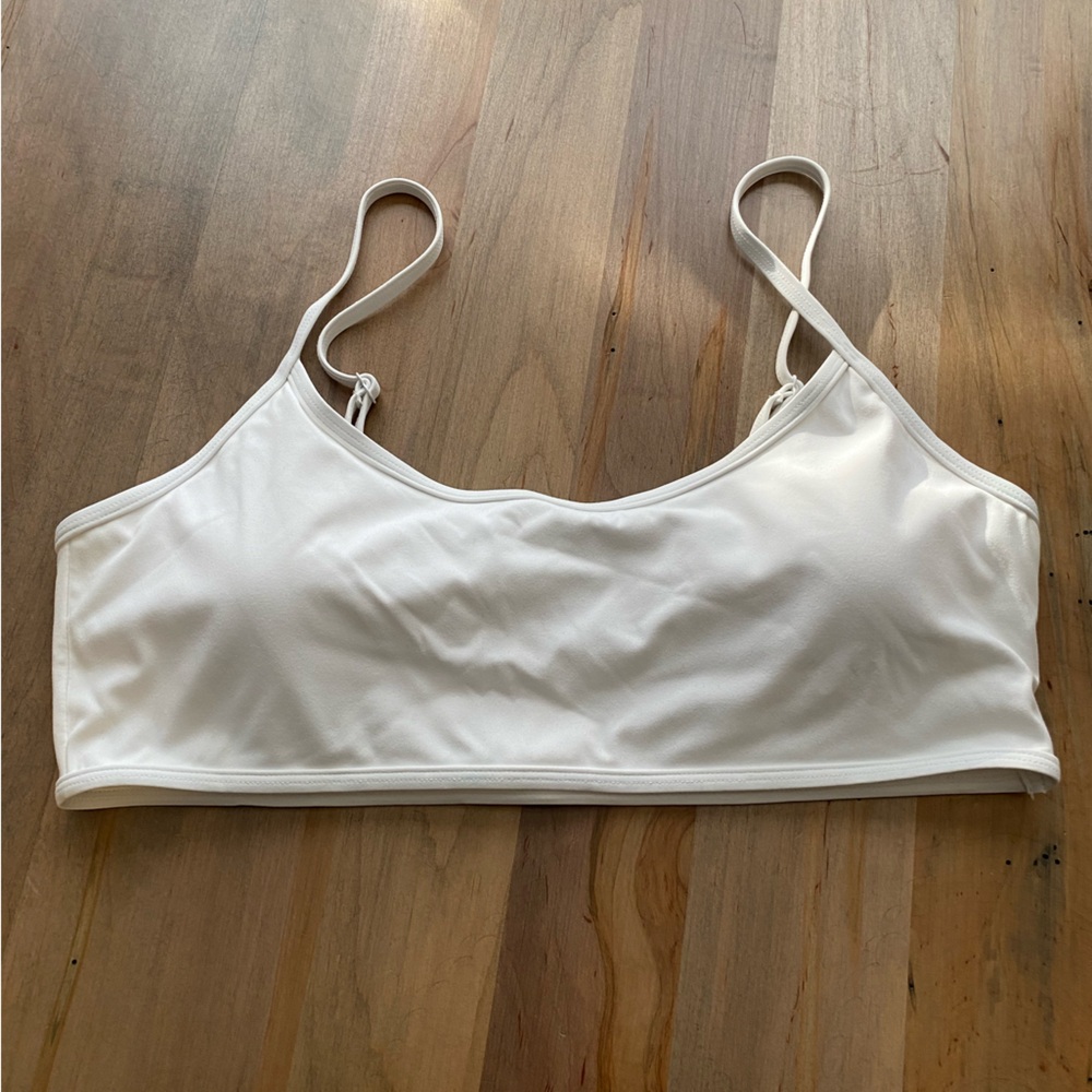 White Strappy Milk Actv Sports Bra